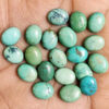 8x10MM Tibetan Turquoise Cabochon, Oval Turquoise Stone AA+ Turquoise Cabs, Turquoise Gemstone For Pendant Necklace Jewelry Calibrated Stone