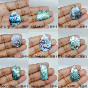 Abalone Shell Cabochon, Natural Abalone Shell Gemstones, Abalone Shell Stones, Healing Crystal, For Pendant, Necklace Jewellery Making Stone