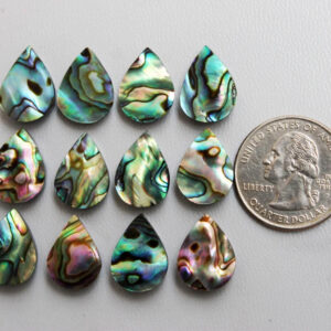 Abalone Shell Pear Stone, Teardrop Cabochon, Paua shell flat beads, Sea shell beads,Paua Abalone,natural,diy beads 10x14mm 12x16mm 13x18mm