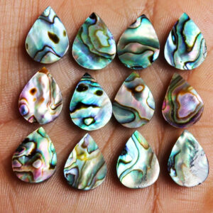 Abalone Shell Pear Stone, Teardrop Cabochon, Paua shell flat beads, Sea shell beads,Paua Abalone,natural,diy beads 10x14mm 12x16mm 13x18mm