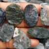 Agate Druzy, Moss Agate Druzy Stone, Geode Slice, Moss Agate Crystal Bulk, Raw Agate Healing Crystal Palm Stone for Wire-wrap Jewelry Stone