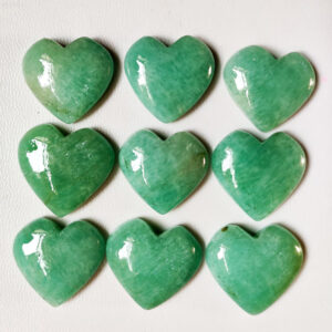 Amazonite Heart Stone, Amazonite Puffy Crystal Heart Wholesale, Bulk Amazonite Heart Beads, Chakra Heart Stone, Amazonite Heart for Jewelry