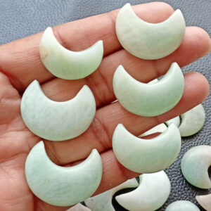 Amazonite Moon, Amazonite Crescent Moon, Amazonite Gemstone Moon AAA quality Mix Size Crystal Moon for Jewelry, Craft