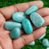 Amazonite Tumbled Stone, Bulk wholesale lot Amazonite Tumbles, Amazonite Polished Reiki Tumbles, Chakra Crystal Kits, Beginner Crystal Kit