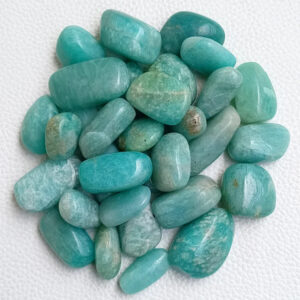 Amazonite Tumbled Stone, Bulk wholesale lot Amazonite Tumbles, Amazonite Polished Reiki Tumbles, Chakra Crystal Kits, Beginner Crystal Kit