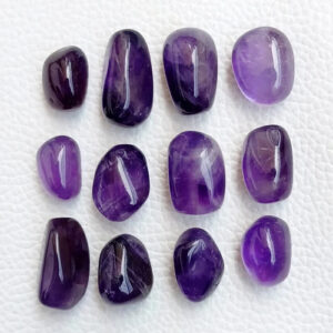 Amethyst Tumble Stone, Natural Amethyst Crystal, Amethyst Loose Tumbled, Crystal Healing Stone Reiki Tumbles, Crystal Craft kits for Jewelry