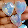 Angel Aura Quartz, Aura Opalite Hearts, Aura Crystal Heart, Rainbow Coated Opalite Heart, Metaphysical Titanium Aura Crystal for Jewelry