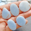 Angelite Gemstone Wholesale LOT, Natural Angelite Cabochon Stones, Angelite Crystal by Carats For Wire-wrap Jewelry Loose Stone