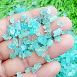 Apatite Rough Stone, Raw Aqua Apatite Crystal, Sacral Chakra Crystal Healing Stone For Reiki, Cabbing, Tumbling, Lapidary, Wire-wrap