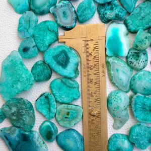 Aqua Green Agate Druzy Slice, Window Agate Druzy Bulk, Solar Quartz Druzy Slab, Geode Polished Slabs, Dyed Drusy Slice For Wire-wrap Jewelry