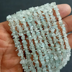 Aquamarine Beads, Aquamarine Chips Beads, 34″ Strand Aquamarine Crystal Beads, Natural Gemstone tumble Chip Beads bags For Jewelry, crafting