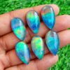 Aurora Pear Opal, Aura Opal With Crystal, Aurora Opal Doublet, Aurora Borealis, Aurora Opal Cabochon, Aurora Opal Crystal For Jewelry