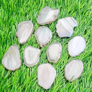 Banded Agate Slice Stone, Banded Druzy Agate Slice, Agate Slab Wholesale Lot Mix Size/Shape For Pendants, Necklace Jewelry Supply