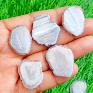 Banded Agate Slice Stone, Banded Druzy Agate Slice, Agate Slab Wholesale Lot Mix Size/Shape For Pendants, Necklace Jewelry Supply