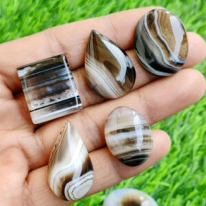 Banded Agate Stone, Black Banded Agate Bulk Gemstone, Natural Banded Agate Wholesale lot, Mix Agate Healing Crystal By Carats For Jewelry