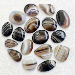 Banded Agate Stone, Black Banded Agate Bulk Gemstone, Natural Banded Agate Wholesale lot, Mix Agate Healing Crystal By Carats For Jewelry