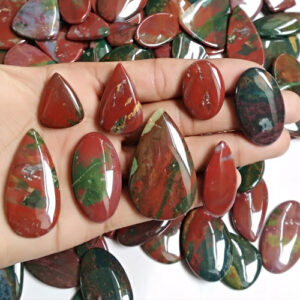 Bloodstone Cabochon, Bloodstone Gemstone Wholesale lot, Bloodstone Polished Loose Gemstones for Wire-wrap Jewelry Mix Size/Shapes per Carats