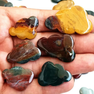 Bloodstone Cloud Cabochon, Bloodstone Cloud Crystal, Cloud Gemstone Wholesale lot for Wire-wrap Jewelry, Crafting Mix Size