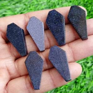 Blue Goldstone Coffin Shape Cabochon, Wholesale Coffin Sandstone Gemstone, AA quality Coffin Goldstone, Goldstone Coffin For Jewelry Stone