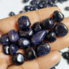 Blue Goldstone Tumbled Stone, Blue Sandstone Tumble, Sandstone Crystal, Crystals for Protection, Crystal Gridding, Tumbled Gemstone Crystal