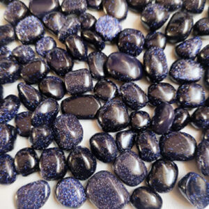 Blue Goldstone Tumbled Stone, Blue Sandstone Tumble, Sandstone Crystal, Crystals for Protection, Crystal Gridding, Tumbled Gemstone Crystal