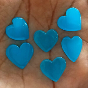 Blue Monalisa Heart, Monalisa Heart Stone, Monalisa heart Cabochon- Heart beads for Pendants/Necklace Jewelry Making, Decor, Crafting, Gifts