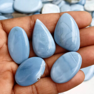 Blue Opal Cabochon AAA+ Blue Opal Stone, Wholesale lot BLue Opal Loose Gems, Blue Opal Gemstones for jewelry Mix Size/Shapes per Carats