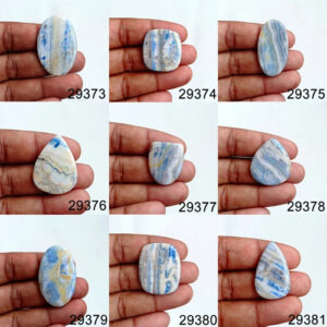 Blue Scheelite Beads For Jewelry, Scheelite Healing Crystals, Blue Scheelite Cabochon, Scheelite Gems For Rings, Pendants Supply Stone