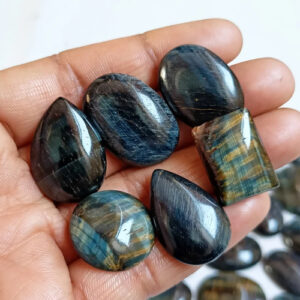 Blue Tiger Eye Cabochon, Multi Tiger Eye Beads Stone Wholesale lot Tiger Eye Polished Loose Gemstones for jewelry Mix Size/Shapes per Carats