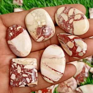 Brecciated Jasper Cabochon, Bulk Jasper Gemstone, Brecciated Jasper Crystal Wholesale for Jewelry, Crafting