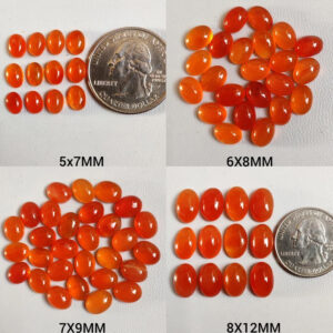 Carnelian Oval Calibrated MM Stone, Oval Carnelian Cabs, 01 Carnelian Beads, Carnelian Jewelry Stone 5x7mm, 6x9mm, 7x10mm, 8x12mm, 13x18mm