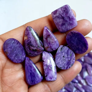 Charoite Gemstone Wholesale, Natural Charoite Small Cabochon, Charoite Stone, Charoite Crystal by Carats For Wire-wrap Jewelry Loose Stone