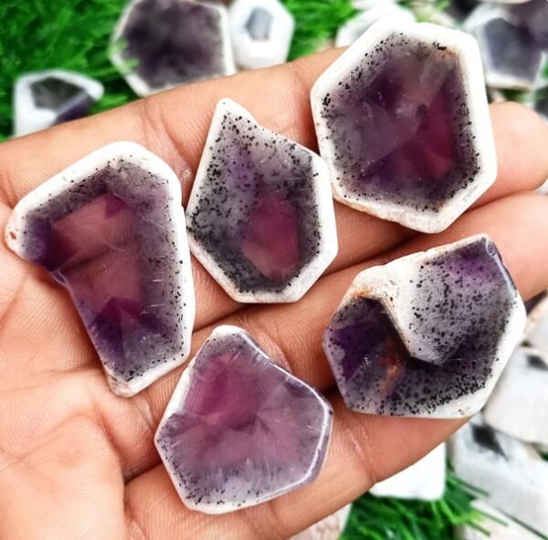 Purple Trapiche Amethyst Slice, Natural Amethyst Slab Gemstone, Chevron Amethyst Crystal Slice For Jewelry, Amethyst Stone for Healing decor