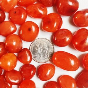 Carnelian Tumbled Stone, Carnelian Agate Tumble, Carnelian Loose Tumble, Crystal Healing Stone, Reiki Tumble, Crystal Craft kits for Jewelry