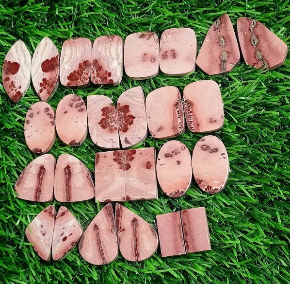 Coffee Bean Jasper Earrings Cabochon, Coffee Bean Jasper Stone, Jasper Pair Gemstone, Natural Jasper Crystal, Earrings Stone Gems Supply