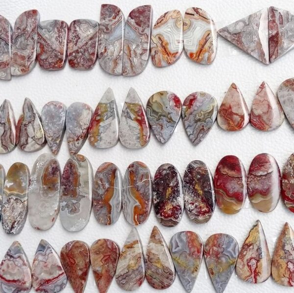 Crazy Lace Agate Gemstone Pairs, Agate Cabochon Matching Pair AAA+ Loose Gemstone Pairs for Earring, Rings Necklace, Pendant Jewelry Supply