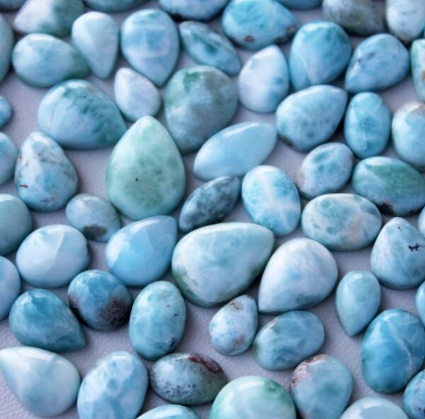 Larimar Gemstone, Natural Larimar Cabochon, Wholesale Lot of Larimar Stone AAA quality Larimar Beads, Larimar Jewelry Lot Stone by Carats