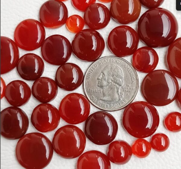 Round Red Onyx Gemstone, Onyx Calibrated Cabochons 6x6mm till 15x15mm mix Round Natural Onyx Loose Beads- w/Multi-Qty options