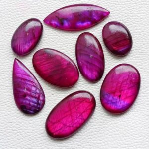 Natural Labradorite Purple Dyed Lot, Purple Dyed Labradorite Cabochons Lot, Heated Purple Labradorite Gemstones Lot, Mix Shape And Size