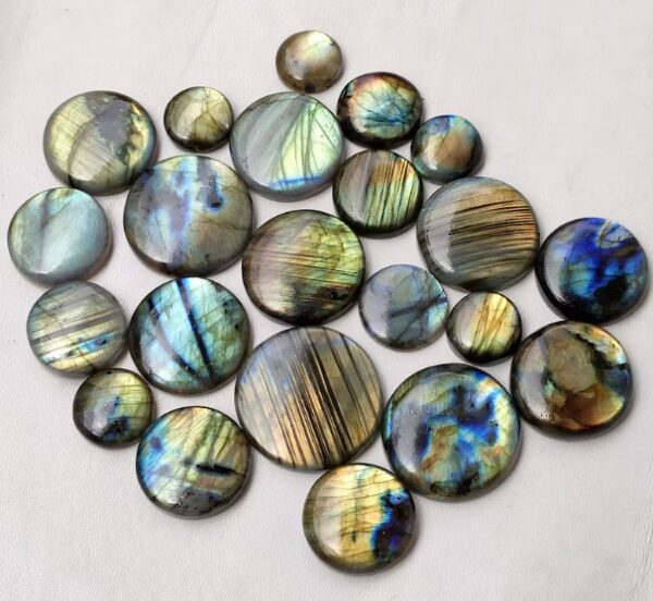 Round LABRADORITE CABOCHON lot, Bulk Round Mix Labradorite Gemstone AA Grade, Wholesale Labradorite Round Stone by weight for diy Jewelry