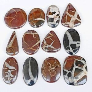 Brown Septarian Cabochon Lot, Wholesale Natural Septarian Stone, Bulk Septarian Gemstone, Brown Septarian Crystal For Wire-wrap Jewelry