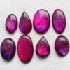 Natural Labradorite Purple Dyed Lot, Purple Dyed Labradorite Cabochons Lot, Heated Purple Labradorite Gemstones Lot, Mix Shape And Size